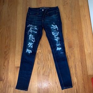 American eagle jeggings ripped
